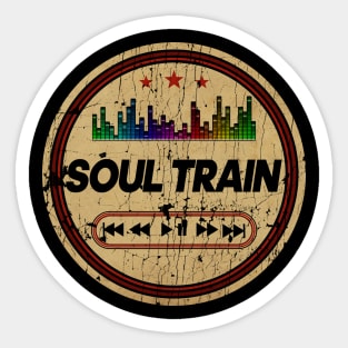 Graphic Soul Train Retro Distressed Cassette Tape Vintage Sticker